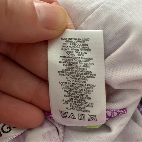 Big Chill Purple & Blue Peace Sign Swimsuit 4/5 - Picture 6 of 6